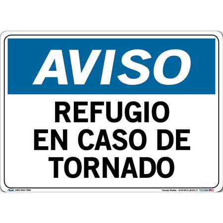 Vestil Vinyl Label Sign, 10-1/2" Height, 14-1/2" Width, Vinyl Label, Rectangle, Spanish SI-N-66-C-LB-011-S